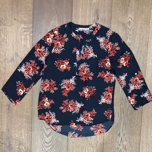 Daniel Rainn Women's Floral Blouse - Black and Red